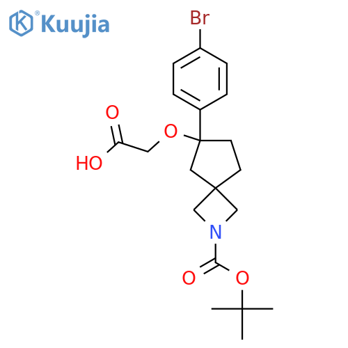 2-{[6-(4-Bromophenyl)-2-[(tert-butoxy)carbonyl]-2-azaspiro[3.4]octan-6-yl]oxy}acetic acid structure