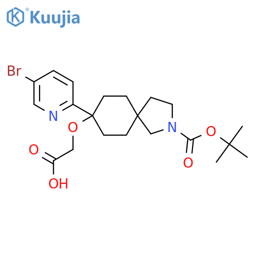 2-{[8-(5-Bromopyridin-2-yl)-2-[(tert-butoxy)carbonyl]-2-azaspiro[4.5]decan-8-yl]oxy}acetic acid structure