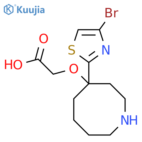 2-{[4-(4-Bromo-1,3-thiazol-2-yl)azocan-4-yl]oxy}acetic acid structure