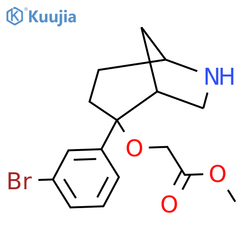 Methyl 2-{[2-(3-bromophenyl)-6-azabicyclo[3.2.1]octan-2-yl]oxy}acetate structure