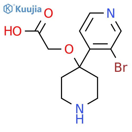 2-{[4-(3-Bromopyridin-4-yl)piperidin-4-yl]oxy}acetic acid structure