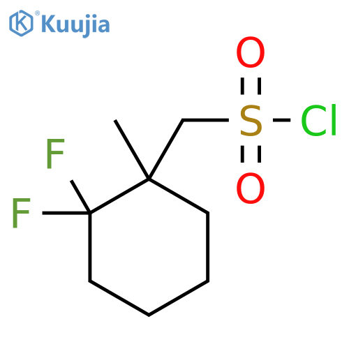 (2,2-Difluoro-1-methylcyclohexyl)methanesulfonyl chloride structure