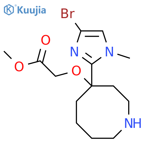 methyl 2-{[4-(4-bromo-1-methyl-1H-imidazol-2-yl)azocan-4-yl]oxy}acetate structure