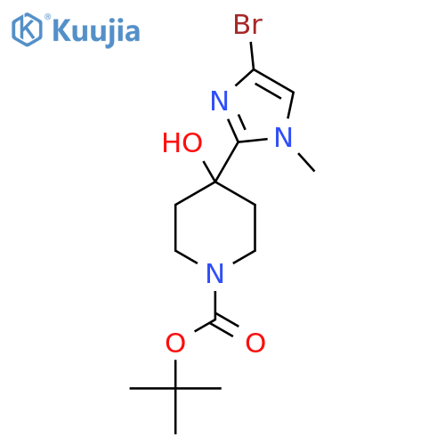 tert-butyl 4-(4-bromo-1-methyl-1H-imidazol-2-yl)-4-hydroxypiperidine-1-carboxylate structure