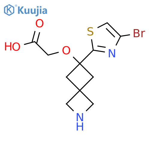 2-{[6-(4-Bromo-1,3-thiazol-2-yl)-2-azaspiro[3.3]heptan-6-yl]oxy}acetic acid structure