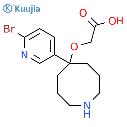 2-{[5-(6-Bromopyridin-3-yl)azocan-5-yl]oxy}acetic acid structure