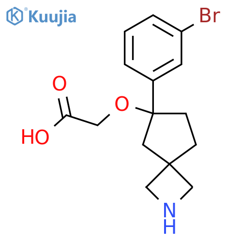 2-{[6-(3-Bromophenyl)-2-azaspiro[3.4]octan-6-yl]oxy}acetic acid structure