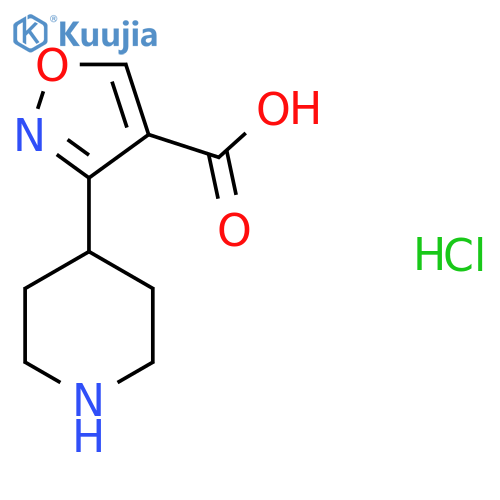 3-(Piperidin-4-yl)-1,2-oxazole-4-carboxylic acid hydrochloride structure