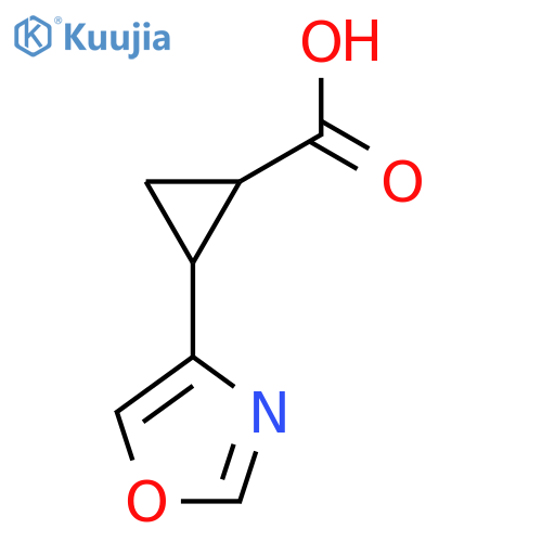 2-(1,3-Oxazol-4-yl)cyclopropane-1-carboxylic acid structure