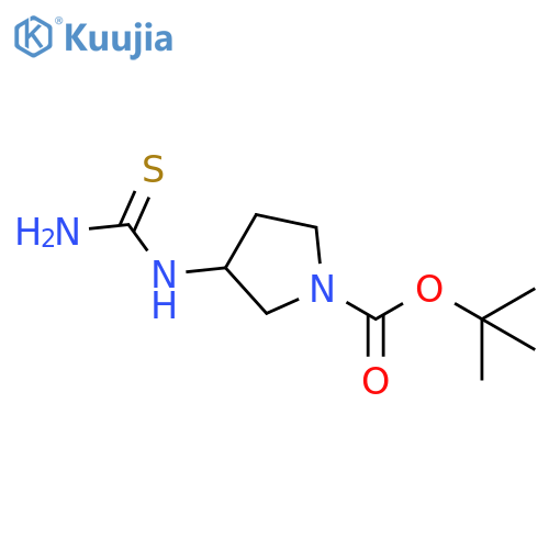 1-Pyrrolidinecarboxylic acid, 3-[(aminothioxomethyl)amino]-, 1,1-dimethylethyl ester structure