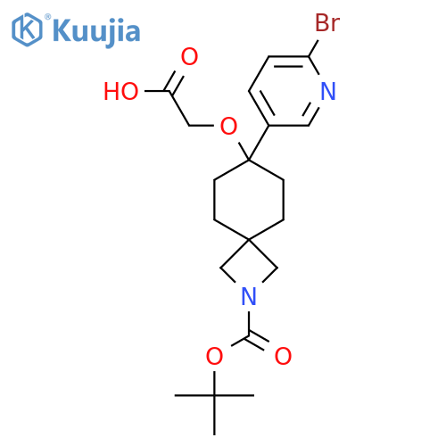 2-{[7-(6-Bromopyridin-3-yl)-2-[(tert-butoxy)carbonyl]-2-azaspiro[3.5]nonan-7-yl]oxy}acetic acid structure
