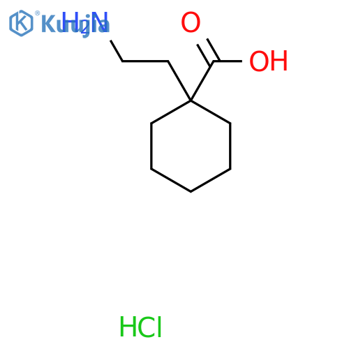 1-(2-Aminoethyl)cyclohexane-1-carboxylic acid;hydrochloride structure
