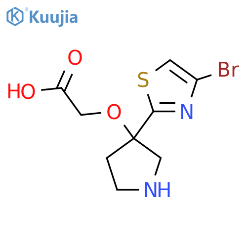 2-{[3-(4-Bromo-1,3-thiazol-2-yl)pyrrolidin-3-yl]oxy}acetic acid structure