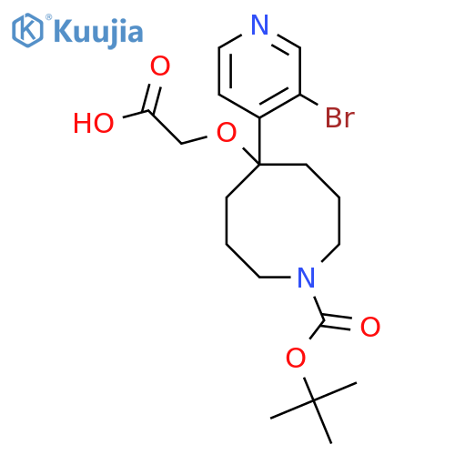 2-{[5-(3-Bromopyridin-4-yl)-1-[(tert-butoxy)carbonyl]azocan-5-yl]oxy}acetic acid structure