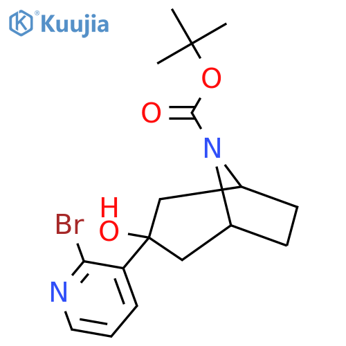 Tert-butyl 3-(2-bromopyridin-3-yl)-3-hydroxy-8-azabicyclo[3.2.1]octane-8-carboxylate structure
