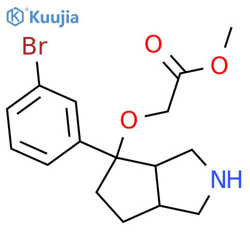Methyl 2-{[4-(3-bromophenyl)-octahydrocyclopenta[c]pyrrol-4-yl]oxy}acetate structure