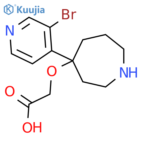2-{[4-(3-Bromopyridin-4-yl)azepan-4-yl]oxy}acetic acid structure