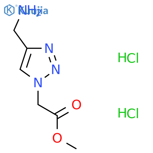 Methyl 2-[4-(aminomethyl)triazol-1-yl]acetate;dihydrochloride structure