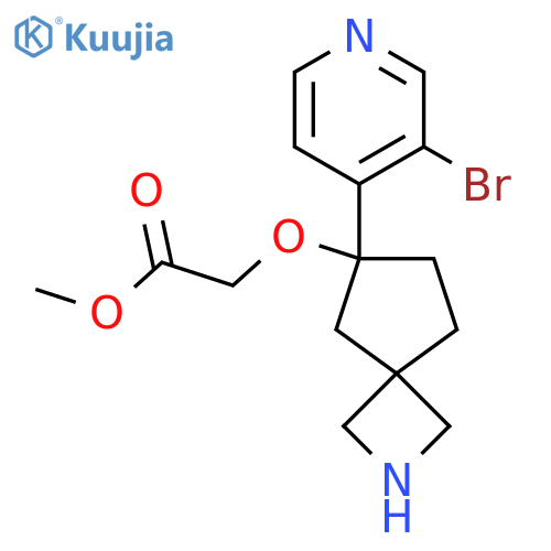 Methyl 2-{[6-(3-bromopyridin-4-yl)-2-azaspiro[3.4]octan-6-yl]oxy}acetate structure