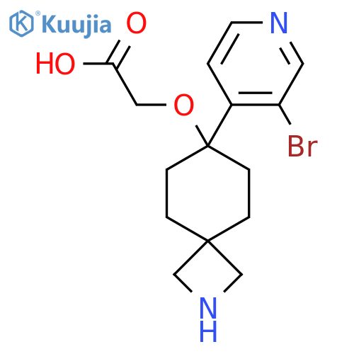 2-{[7-(3-Bromopyridin-4-yl)-2-azaspiro[3.5]nonan-7-yl]oxy}acetic acid structure