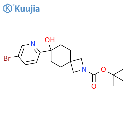 Tert-butyl 7-(5-bromopyridin-2-yl)-7-hydroxy-2-azaspiro[3.5]nonane-2-carboxylate structure