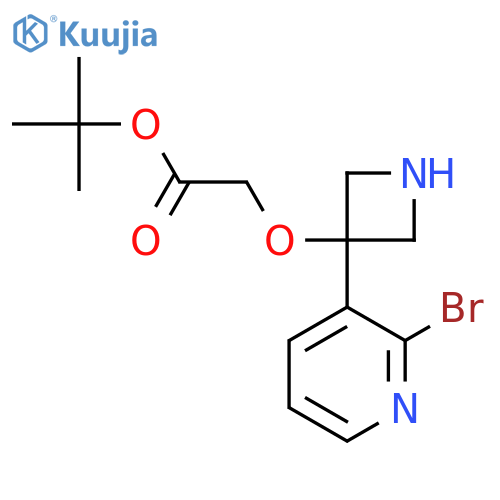 Tert-butyl 2-{[3-(2-bromopyridin-3-yl)azetidin-3-yl]oxy}acetate structure