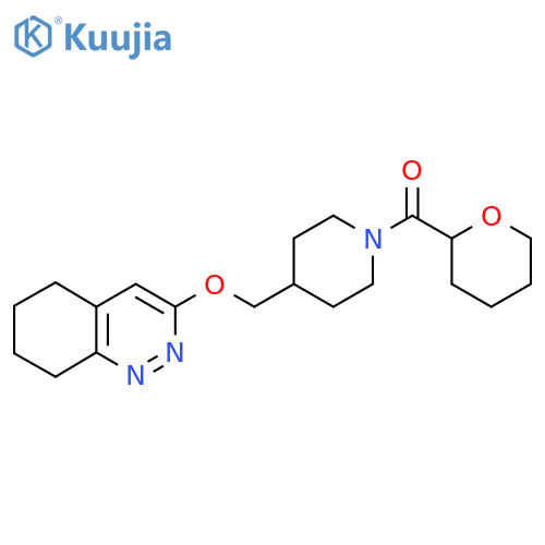 3-{[1-(oxane-2-carbonyl)piperidin-4-yl]methoxy}-5,6,7,8-tetrahydrocinnoline structure