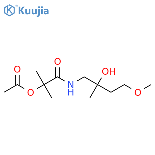 1-(2-hydroxy-4-methoxy-2-methylbutyl)carbamoyl-1-methylethyl acetate structure