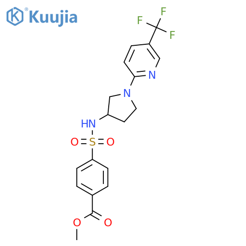 methyl 4-({1-5-(trifluoromethyl)pyridin-2-ylpyrrolidin-3-yl}sulfamoyl)benzoate structure
