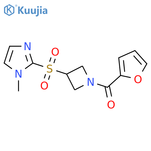 furan-2-yl(3-((1-methyl-1H-imidazol-2-yl)sulfonyl)azetidin-1-yl)methanone structure