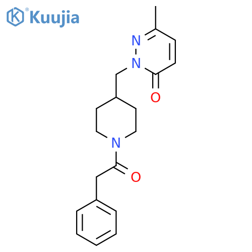 6-methyl-2-{[1-(2-phenylacetyl)piperidin-4-yl]methyl}-2,3-dihydropyridazin-3-one structure