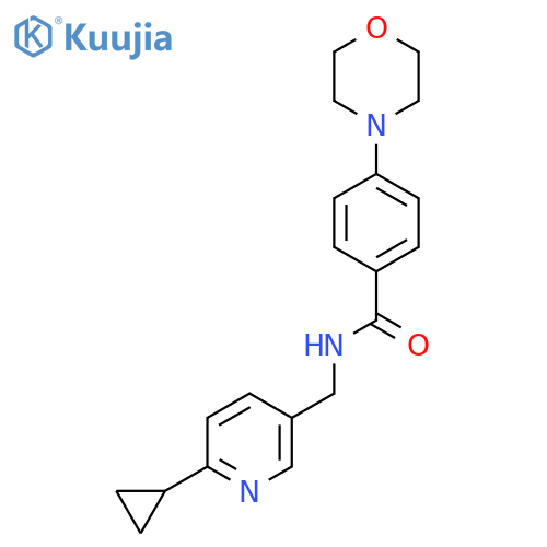 N-(6-cyclopropylpyridin-3-yl)methyl-4-(morpholin-4-yl)benzamide structure