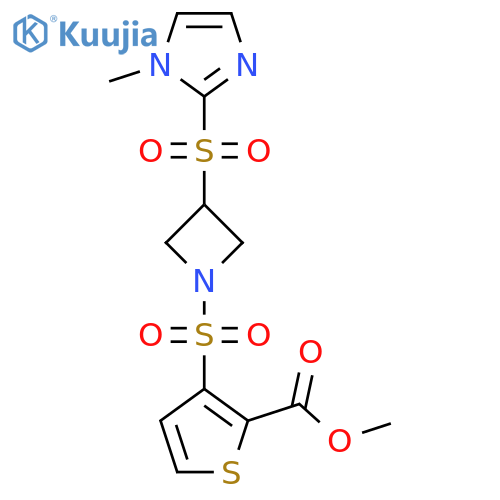 methyl 3-((3-((1-methyl-1H-imidazol-2-yl)sulfonyl)azetidin-1-yl)sulfonyl)thiophene-2-carboxylate structure