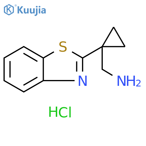 1-1-(1,3-benzothiazol-2-yl)cyclopropylmethanamine dihydrochloride structure