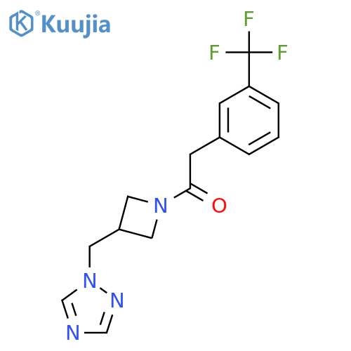 1-{3-(1H-1,2,4-triazol-1-yl)methylazetidin-1-yl}-2-3-(trifluoromethyl)phenylethan-1-one structure