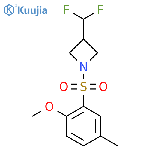 3-(difluoromethyl)-1-(2-methoxy-5-methylbenzenesulfonyl)azetidine structure