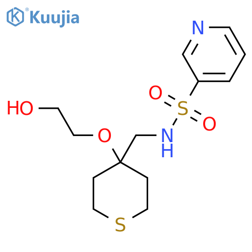N-{4-(2-hydroxyethoxy)thian-4-ylmethyl}pyridine-3-sulfonamide structure