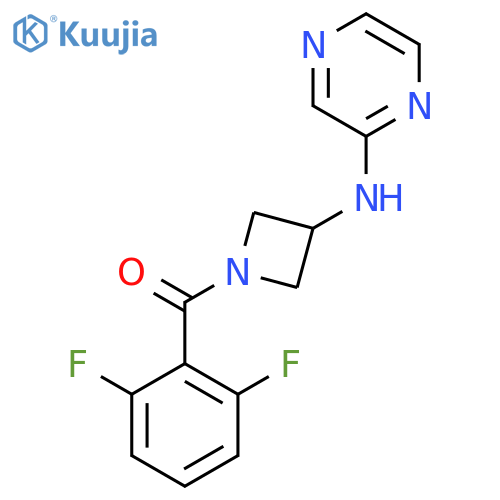 N-1-(2,6-difluorobenzoyl)azetidin-3-ylpyrazin-2-amine structure