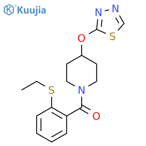 1-2-(ethylsulfanyl)benzoyl-4-(1,3,4-thiadiazol-2-yloxy)piperidine structure