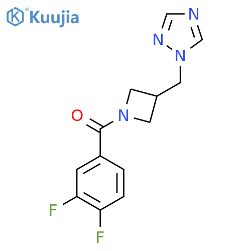 1-{1-(3,4-difluorobenzoyl)azetidin-3-ylmethyl}-1H-1,2,4-triazole structure