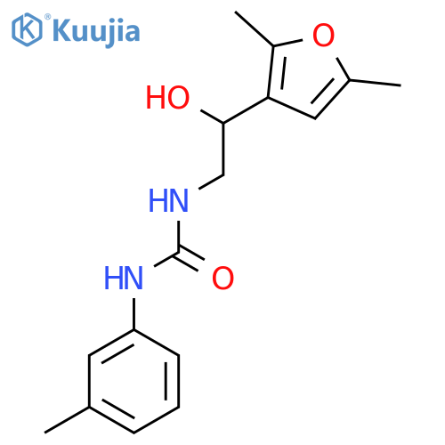 3-2-(2,5-dimethylfuran-3-yl)-2-hydroxyethyl-1-(3-methylphenyl)urea structure