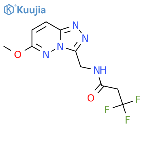 3,3,3-trifluoro-N-({6-methoxy-1,2,4triazolo4,3-bpyridazin-3-yl}methyl)propanamide structure