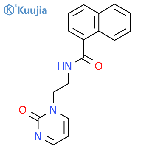 N-[2-(2-oxo-1,2-dihydropyrimidin-1-yl)ethyl]naphthalene-1-carboxamide structure