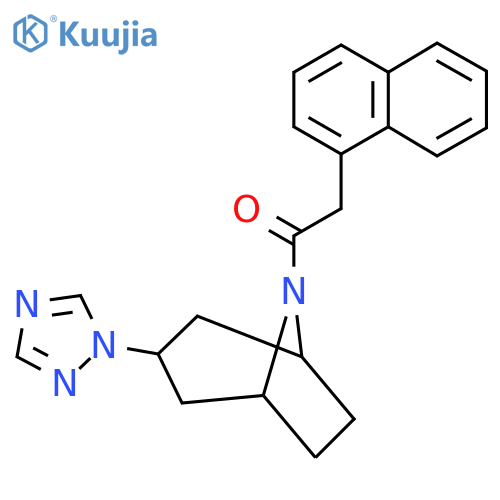 2-(naphthalen-1-yl)-1-[3-(1H-1,2,4-triazol-1-yl)-8-azabicyclo[3.2.1]octan-8-yl]ethan-1-one structure
