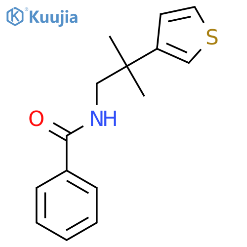 N-2-methyl-2-(thiophen-3-yl)propylbenzamide structure