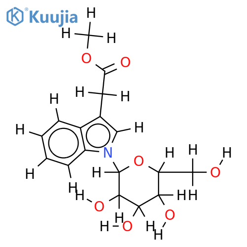 3-methylcarboxymethyl-indole-1-N-beta-D-glucopyranoside structure