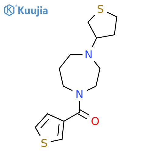 1-(thiolan-3-yl)-4-(thiophene-3-carbonyl)-1,4-diazepane structure