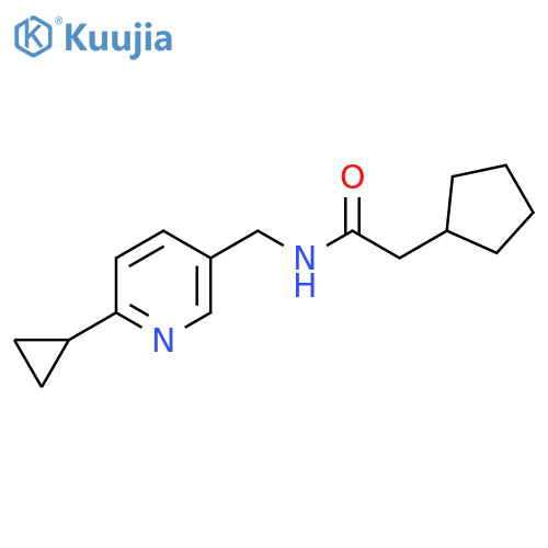 2-cyclopentyl-N-(6-cyclopropylpyridin-3-yl)methylacetamide structure