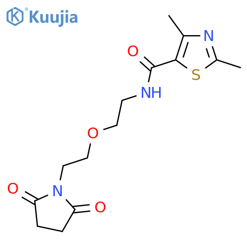 N-{2-2-(2,5-dioxopyrrolidin-1-yl)ethoxyethyl}-2,4-dimethyl-1,3-thiazole-5-carboxamide structure