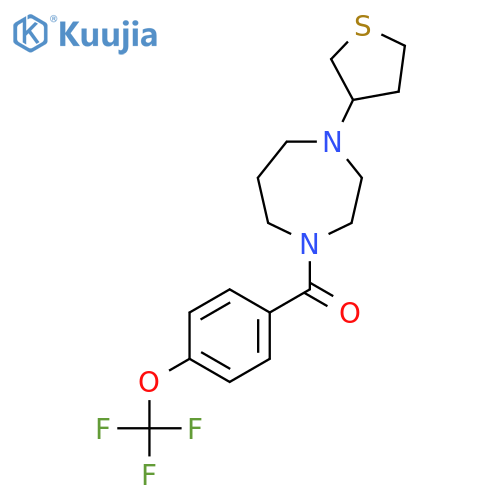 1-(thiolan-3-yl)-4-4-(trifluoromethoxy)benzoyl-1,4-diazepane structure